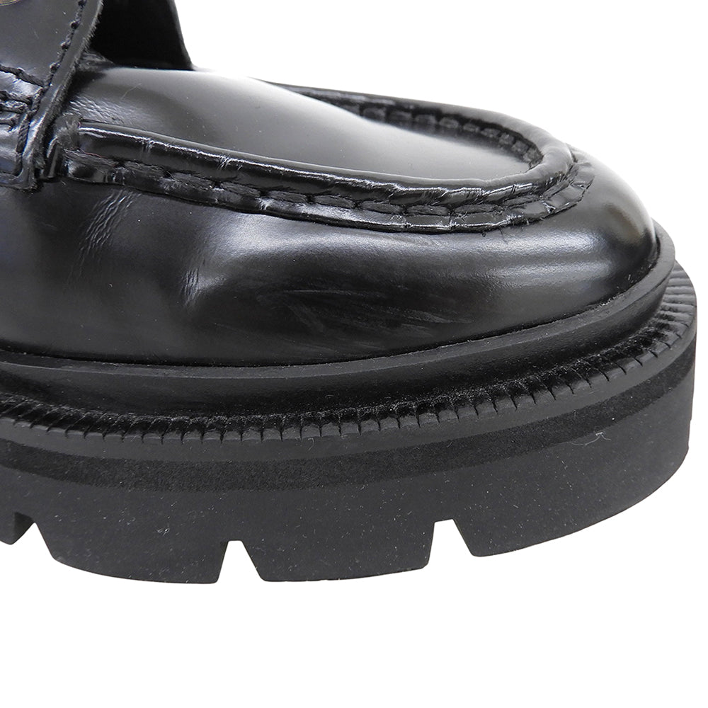 AMI PARIS アミパリス 美品 ダブルストラップ レースアップ ブーツ シューズ メンズ ブラック 44 USV257.AL0071 シューズ