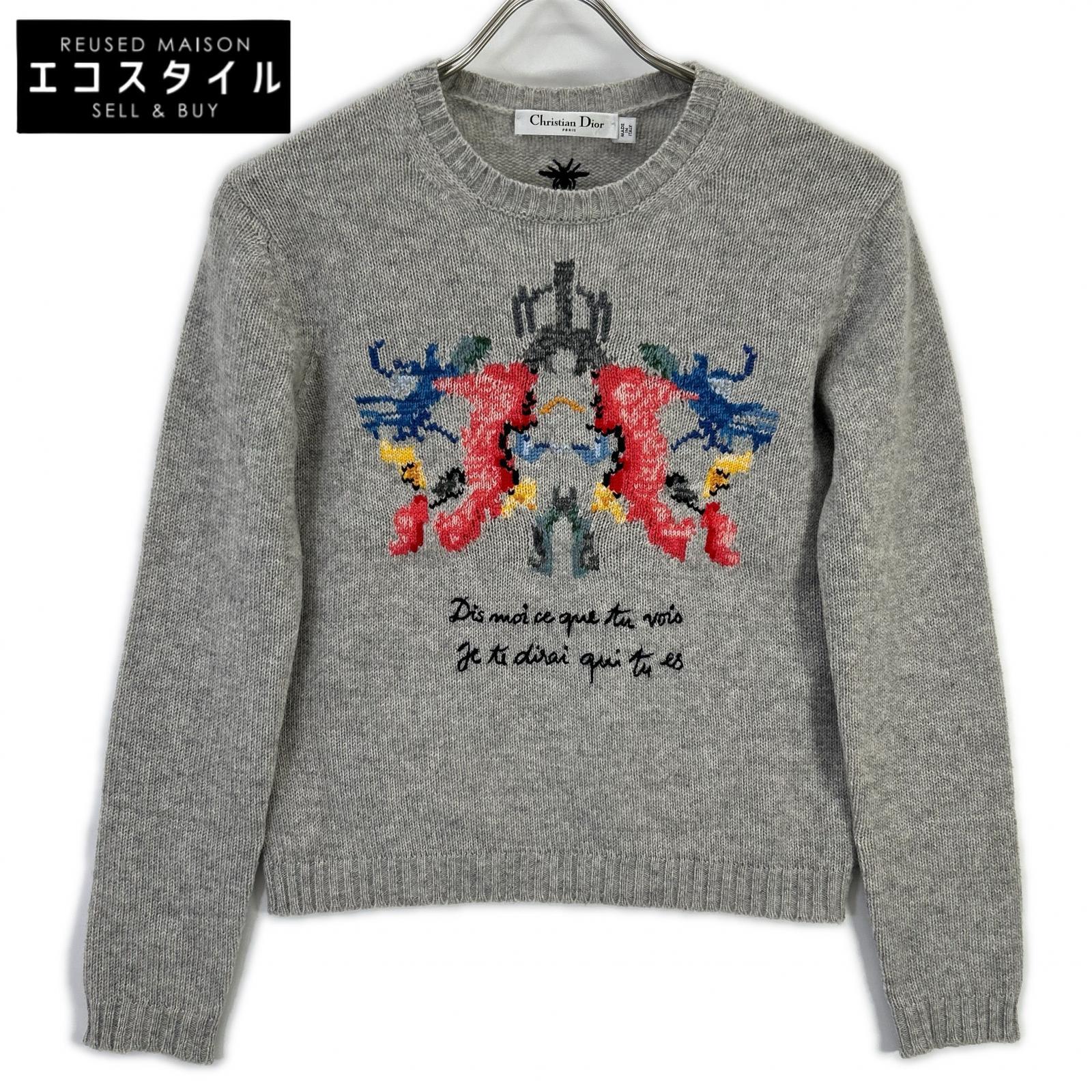 Christian Dior 克里斯汀·迪奥 844S31ZI019 羊绒刺绣圆领针织套衫 上衣