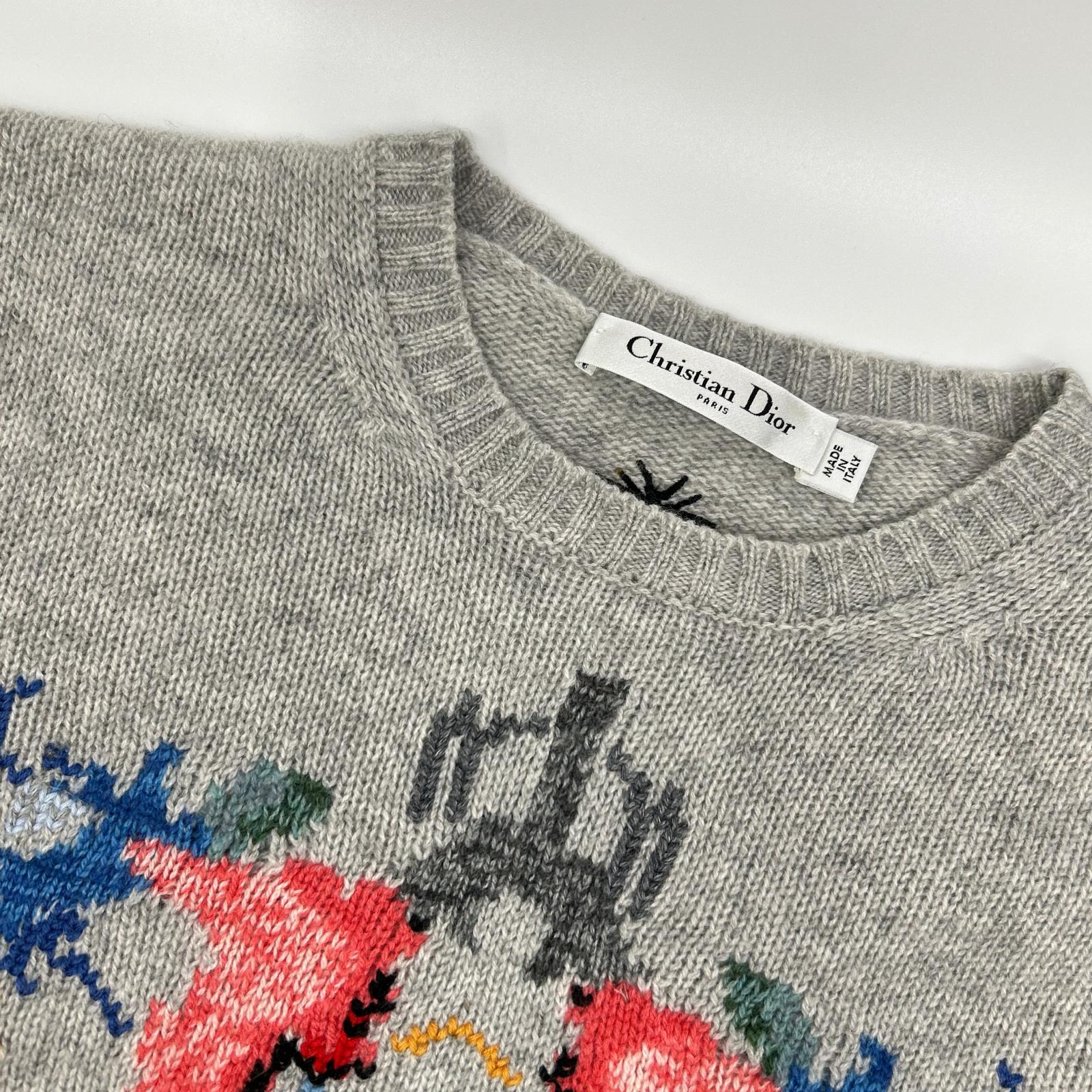 Christian Dior 克里斯汀·迪奥 844S31ZI019 羊绒刺绣圆领针织套衫 上衣