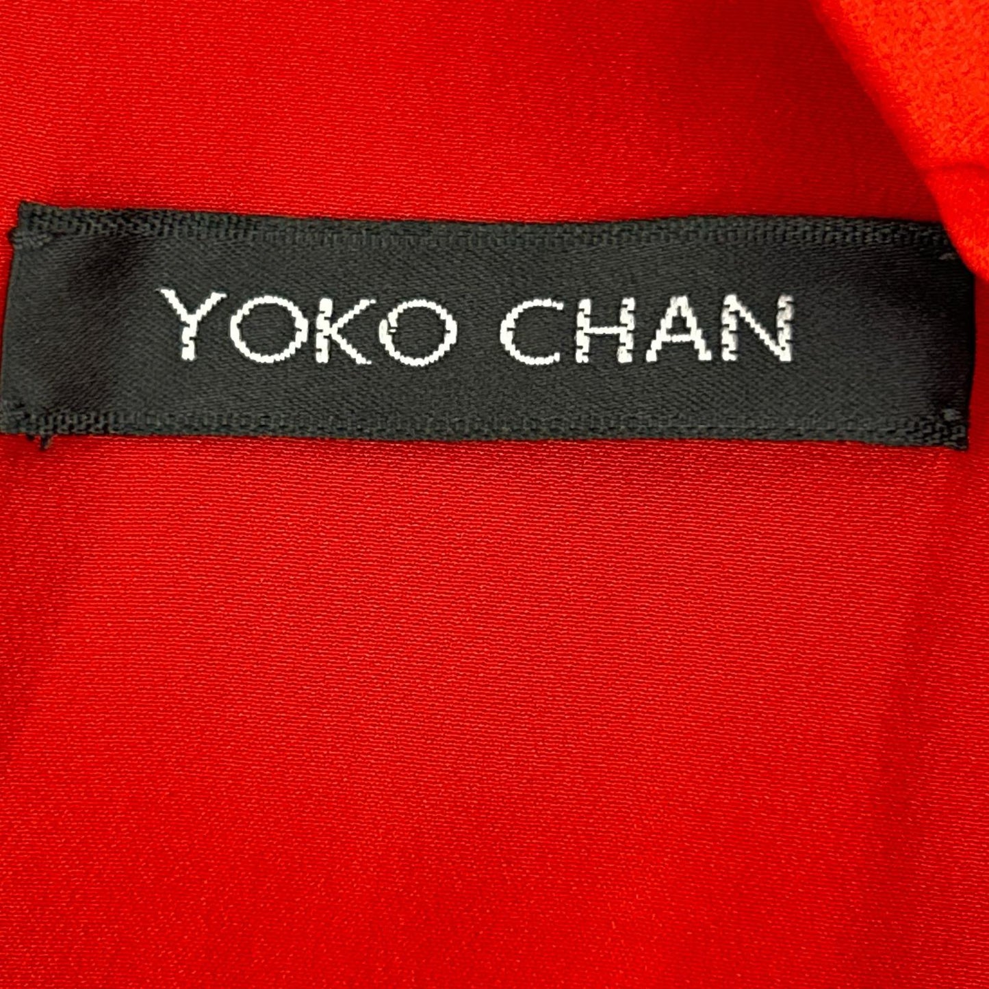 YOKOCHAN ヨーコチャン YCSD-215-218 レッド シルク切替 異素材ドッキングワンピース ワンピース