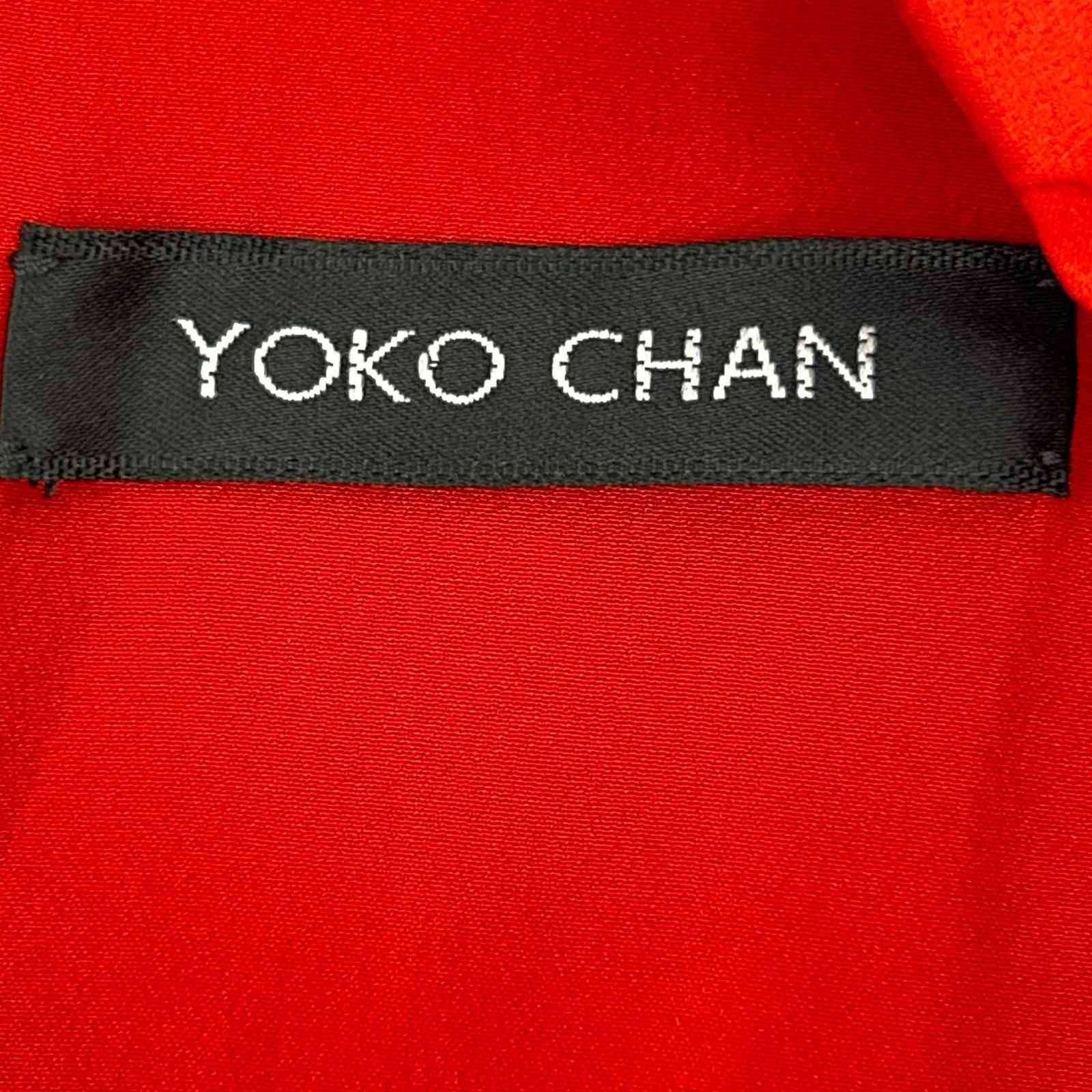 YOKOCHAN ヨーコチャン YCSD-215-218 レッド シルク切替 異素材ドッキングワンピース ワンピース