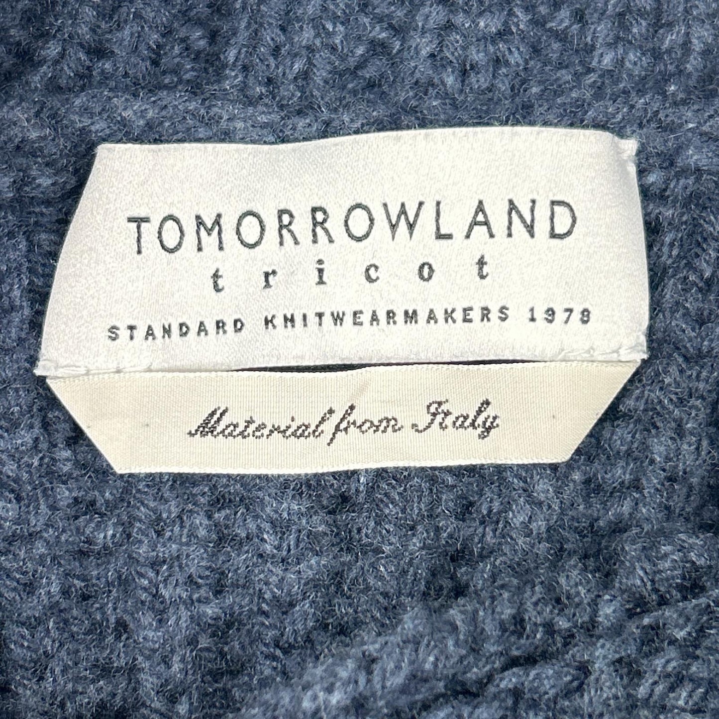 TOMORROWLAND トゥモローランド ネイビー カシミヤ混 ローゲージハイネックニット トップス