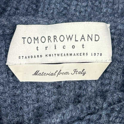 TOMORROWLAND トゥモローランド ネイビー カシミヤ混 ローゲージハイネックニット トップス
