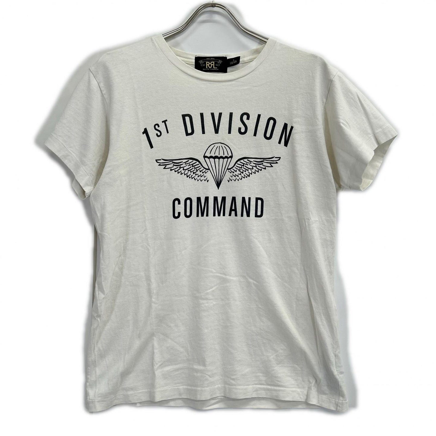 RRL ダブルアールエル 0466171 1st DIVISION COMMAND ホワイト クルーネック Tシャツ トップス