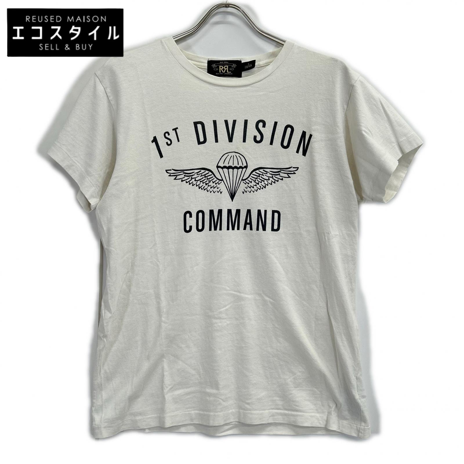 RRL ダブルアールエル 0466171 1st DIVISION COMMAND ホワイト クルーネック Tシャツ トップス