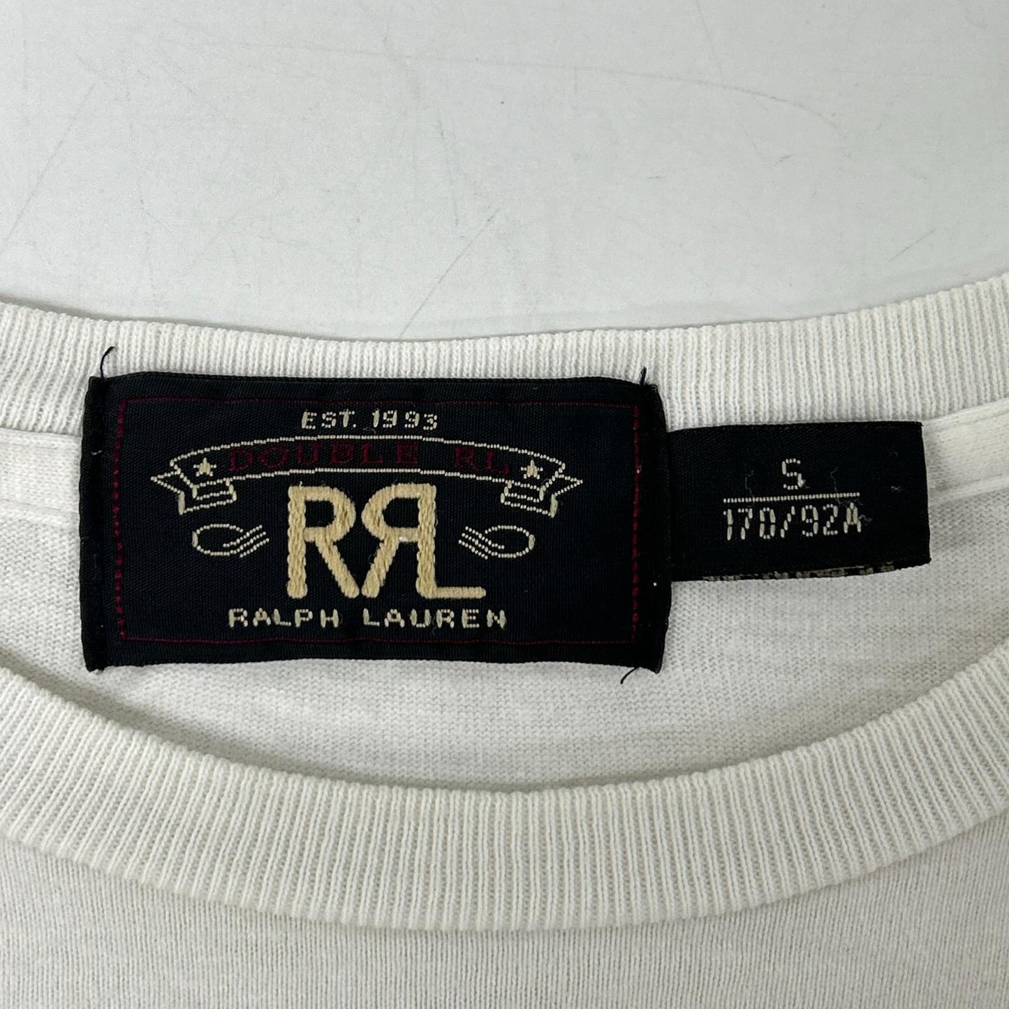 RRL ダブルアールエル 0466171 1st DIVISION COMMAND ホワイト クルーネック Tシャツ トップス