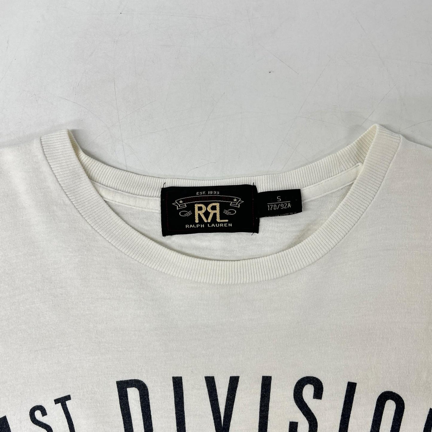 RRL ダブルアールエル 0466171 1st DIVISION COMMAND ホワイト クルーネック Tシャツ トップス