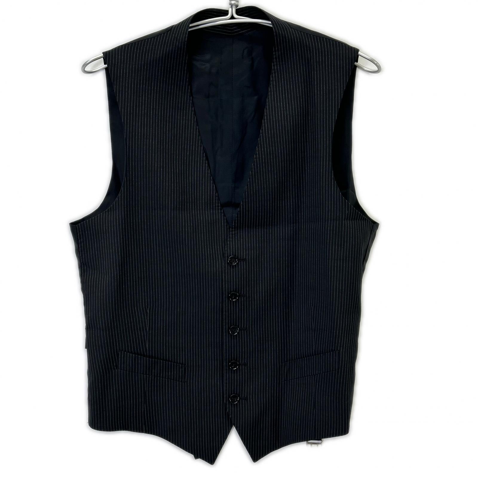 RALPHLAUREN ラルフローレン ブラック ストライプ 3ピース シングルスーツ スーツ セットアップ