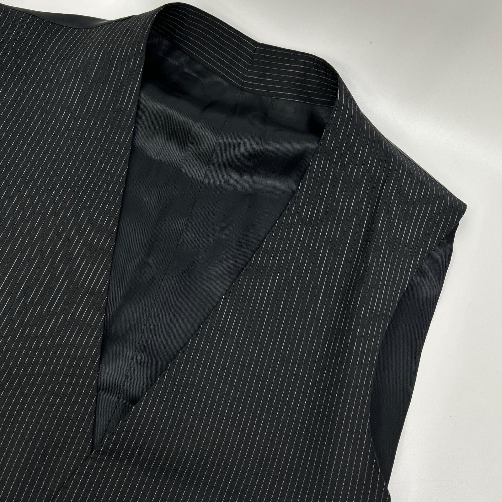 RALPHLAUREN ラルフローレン ブラック ストライプ 3ピース シングルスーツ スーツ セットアップ