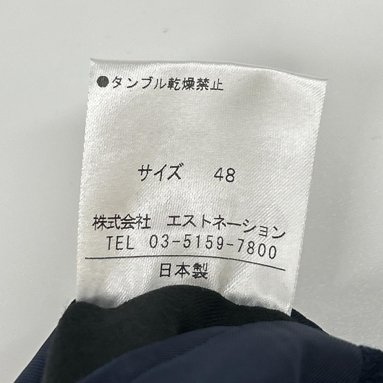 ESTNATION エストネーション ×REDA ネイビー ノッチドラペル カノコ シングルジャケット/ブレザー ジャケット