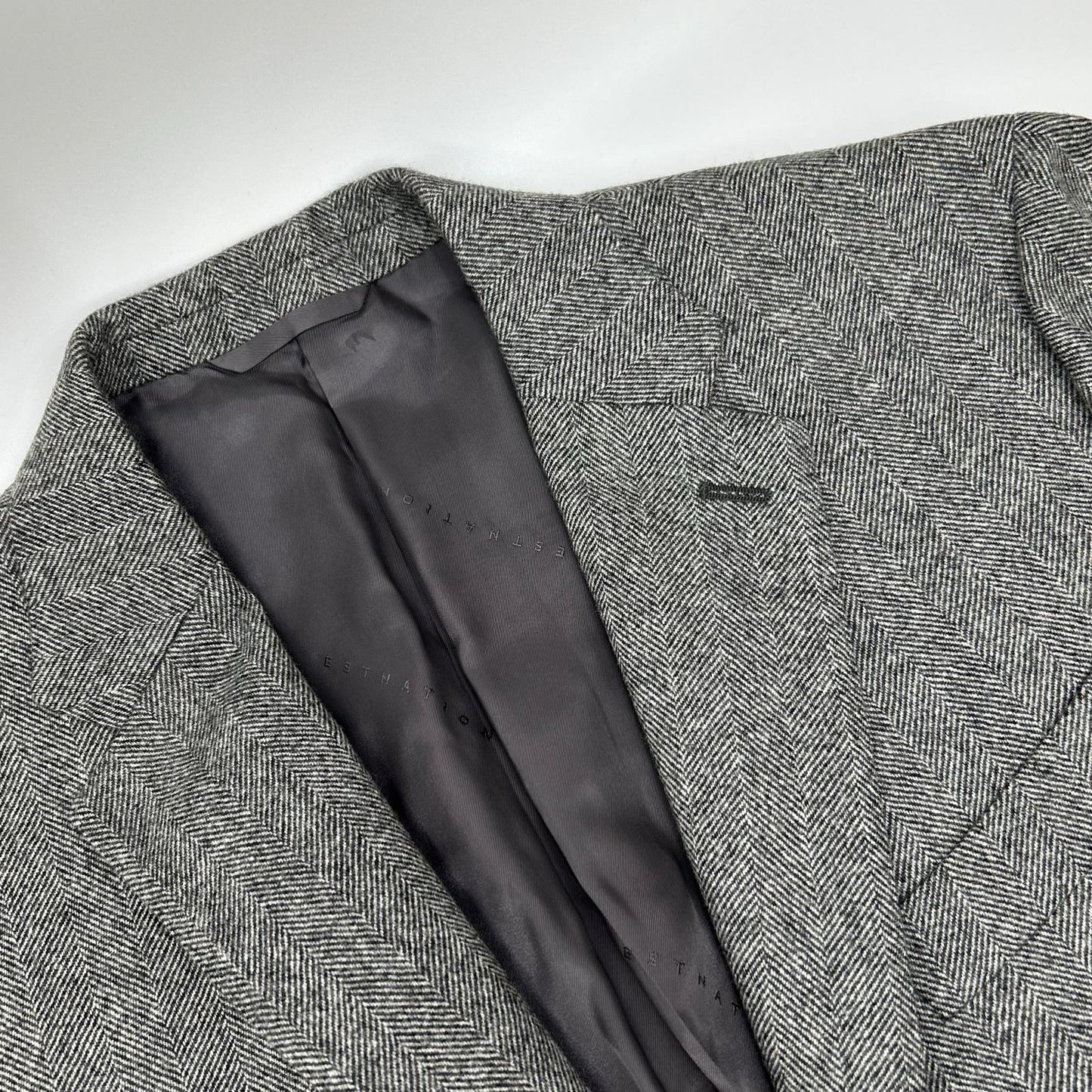ESTNATION エストネーション ×ORMEZZANO グレー ヘリンボーン シングルジャケット ジャケット