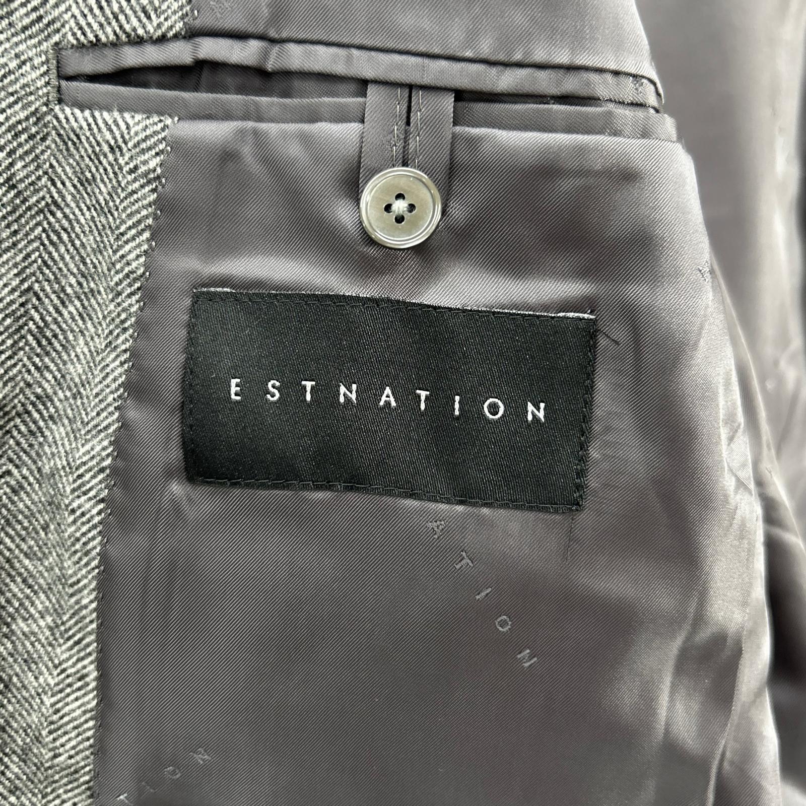 ESTNATION エストネーション ×ORMEZZANO グレー ヘリンボーン シングルジャケット ジャケット