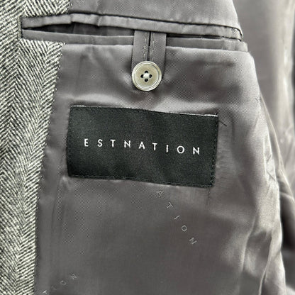 ESTNATION エストネーション ×ORMEZZANO グレー ヘリンボーン シングルジャケット ジャケット