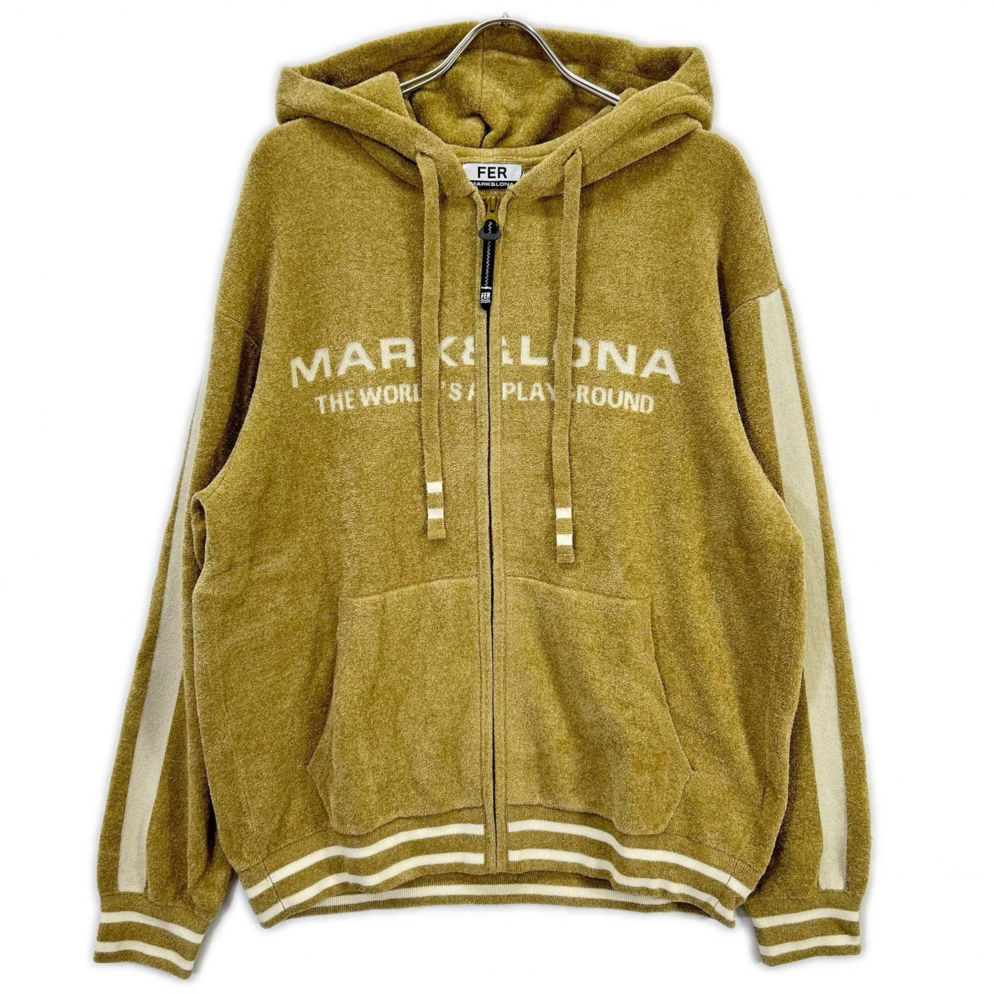 MARK&LONA 马克与罗纳 MFM-6A-AD10 米色 Plush Velour Touch Hoodie 上衣