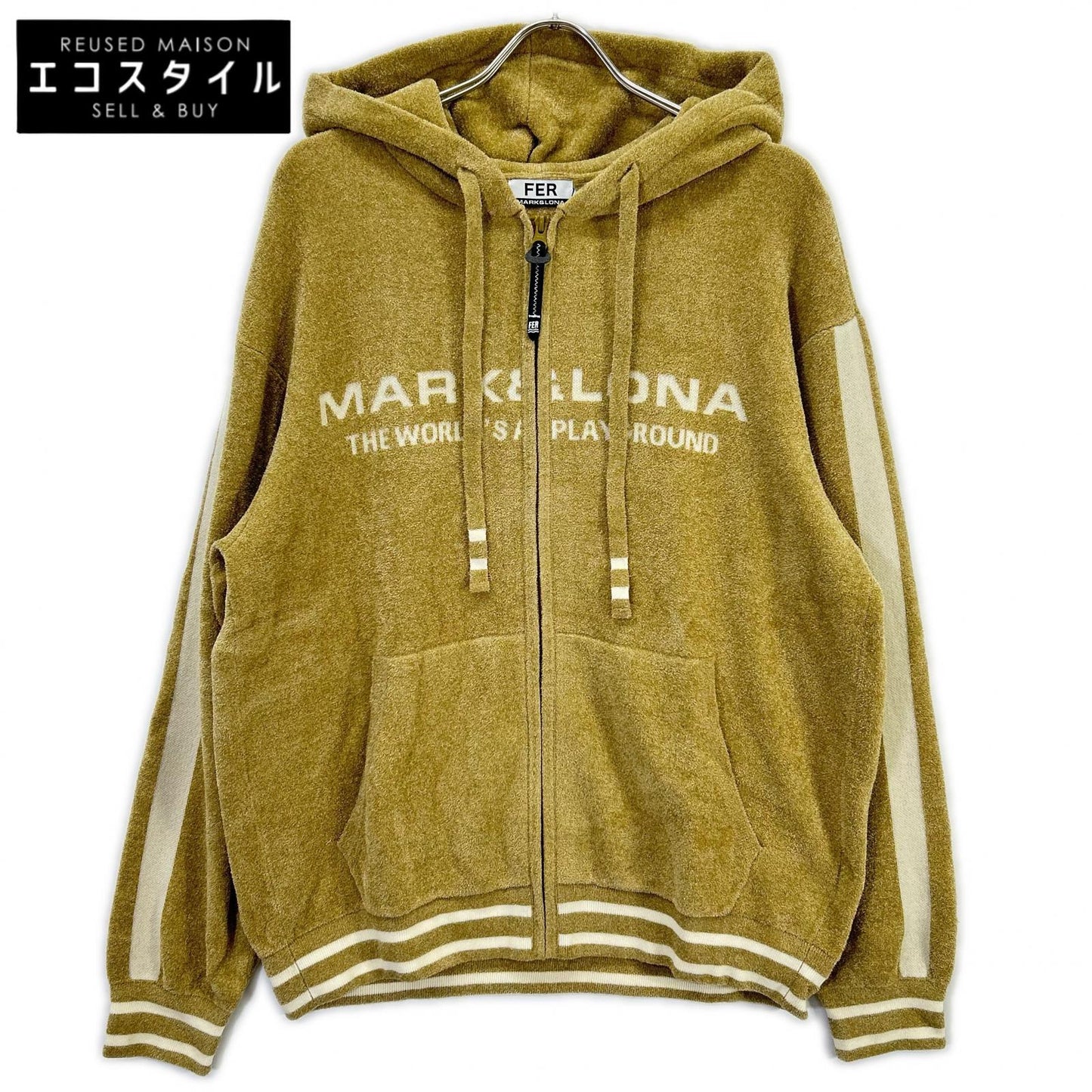 MARK&LONA マークアンドロナ MFM-6A-AD10 ベージュ Plush Velour Touch Hoodie トップス