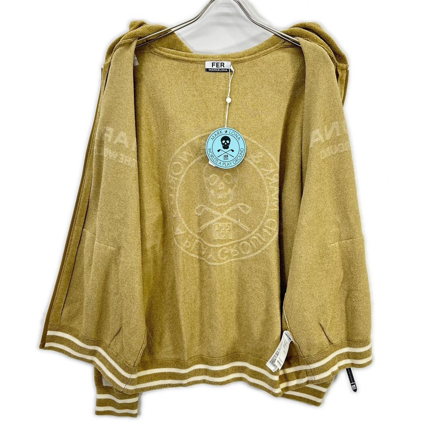 MARK&LONA 马克与罗纳 MFM-6A-AD10 米色 Plush Velour Touch Hoodie 上衣