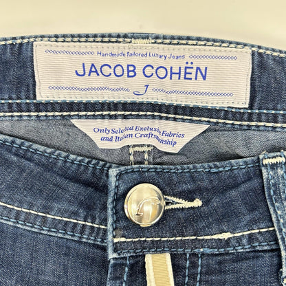 JACOB COHEN ヤコブコーエン 622 インディゴ ボタンフライ ストレッチデニム ボトムス