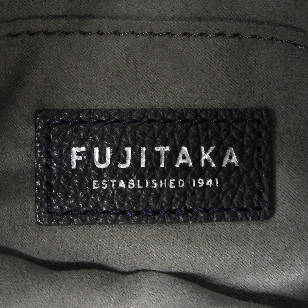 FUJITAKA フジタカ 美品 フィノ レザー 2WAY ドローストリングバッグ ハンドバッグ ショルダーバッグ レディース ネイビー ハンドバッグ