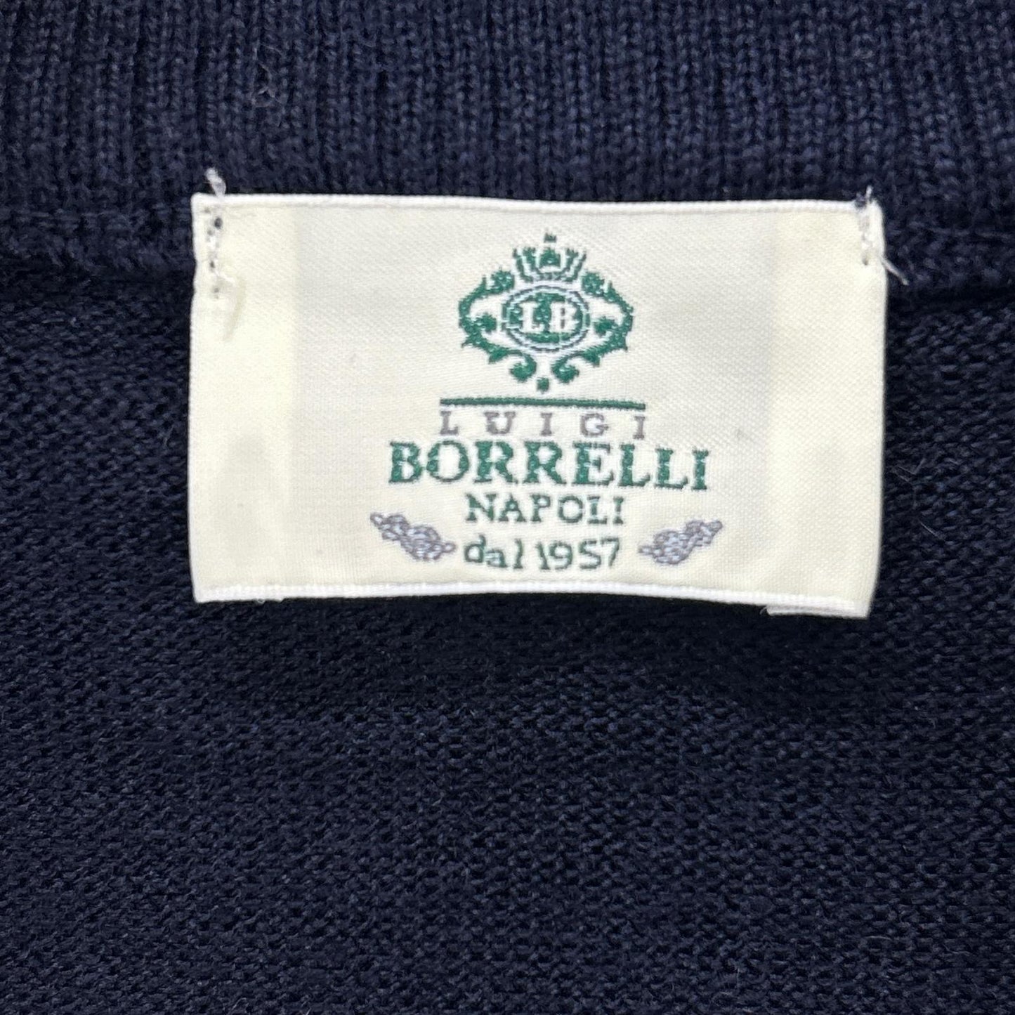 BORRELLI ボレッリ ネイビー ハーフジップ ニット トップス