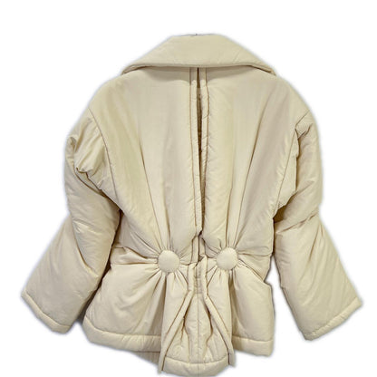 ISSEY MIYAKE イッセイミヤケ 00s IM33FD509 中綿 サークル 変形デザイン ジャケット ホワイト ジャケット