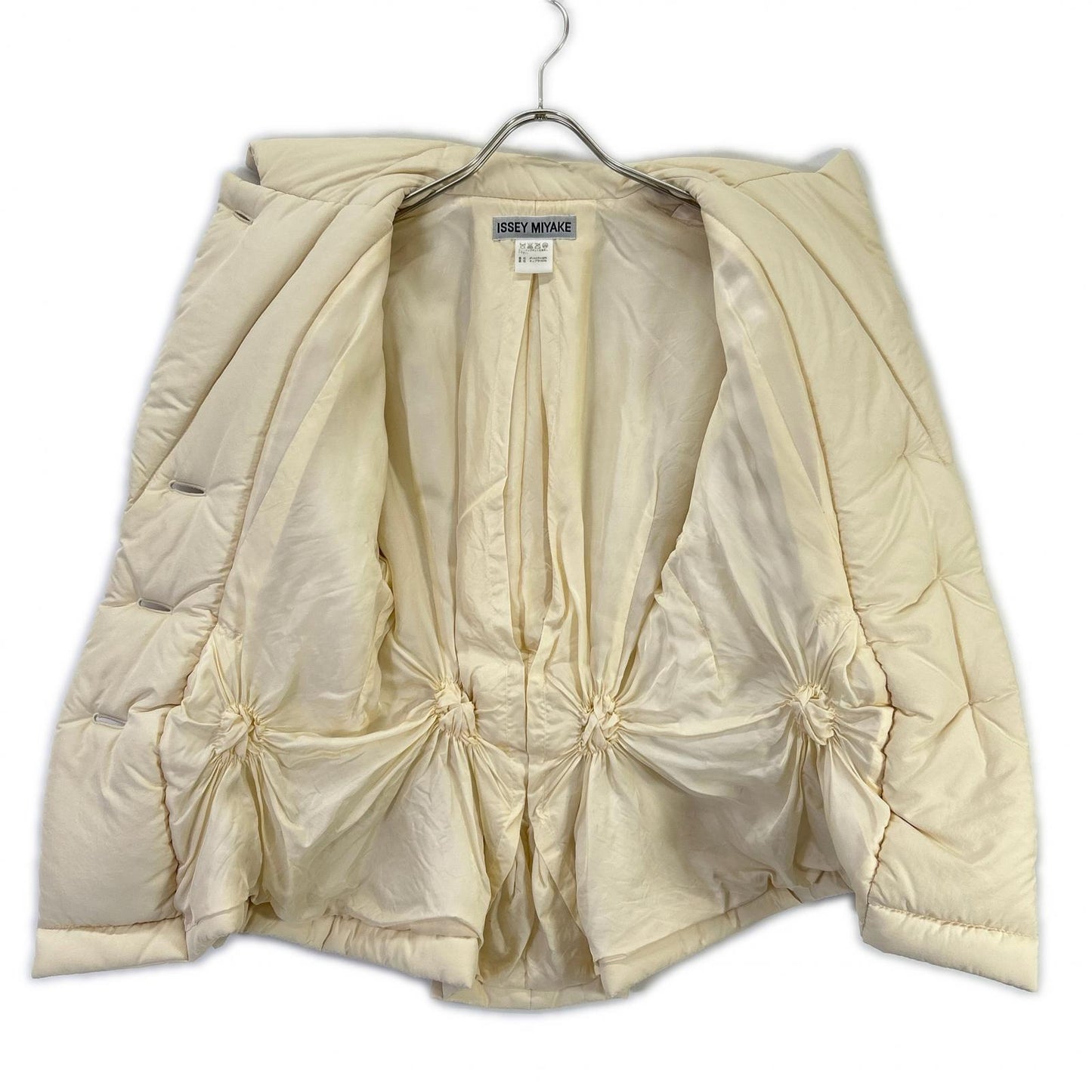 ISSEY MIYAKE イッセイミヤケ 00s IM33FD509 中綿 サークル 変形デザイン ジャケット ホワイト ジャケット