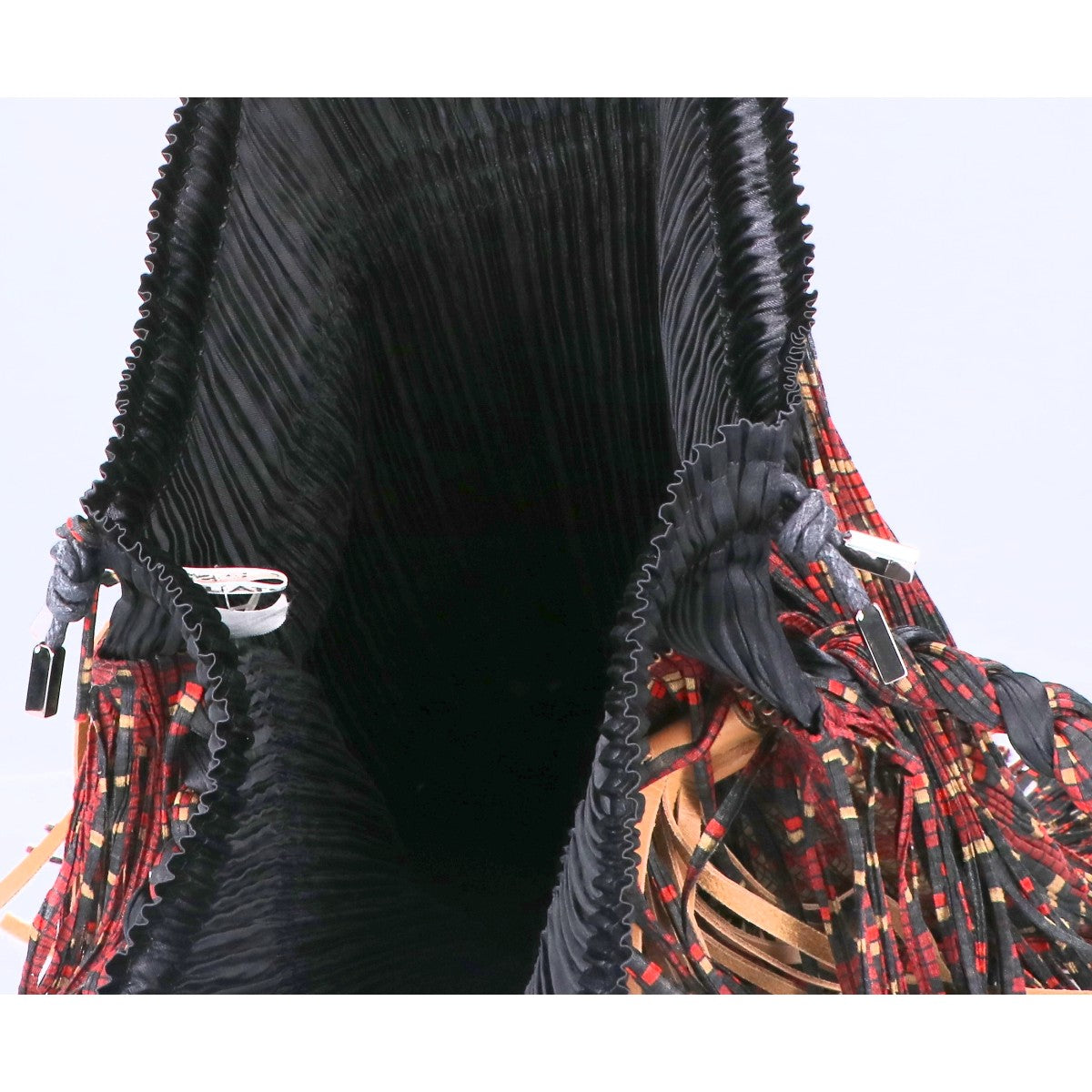 PLEATS PLEASE プリーツプリーズ 【美品】PP69-AG601 総柄 ドロスト プリーツ フリンジ ワンショルダー トートバッグ