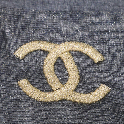 CHANEL シャネル 美品 ゴールドココマーク ラメ アルパカ カシミヤ ショール ストール