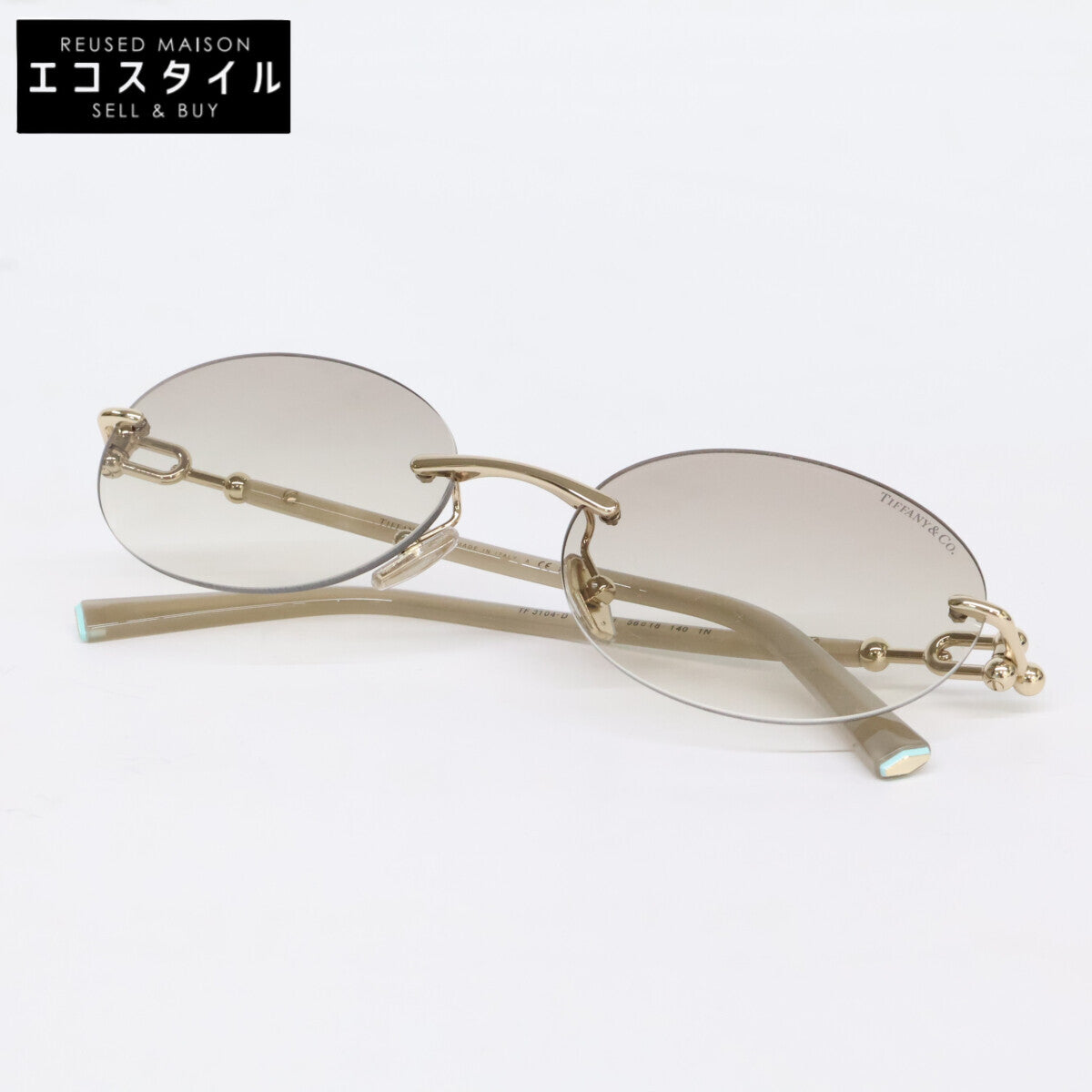 TIFFANY&Co. ティファニー 【美品】TF3104-D 6178/11 HardWear ハードウェア ツーポイント オーバルシェイプ サングラス