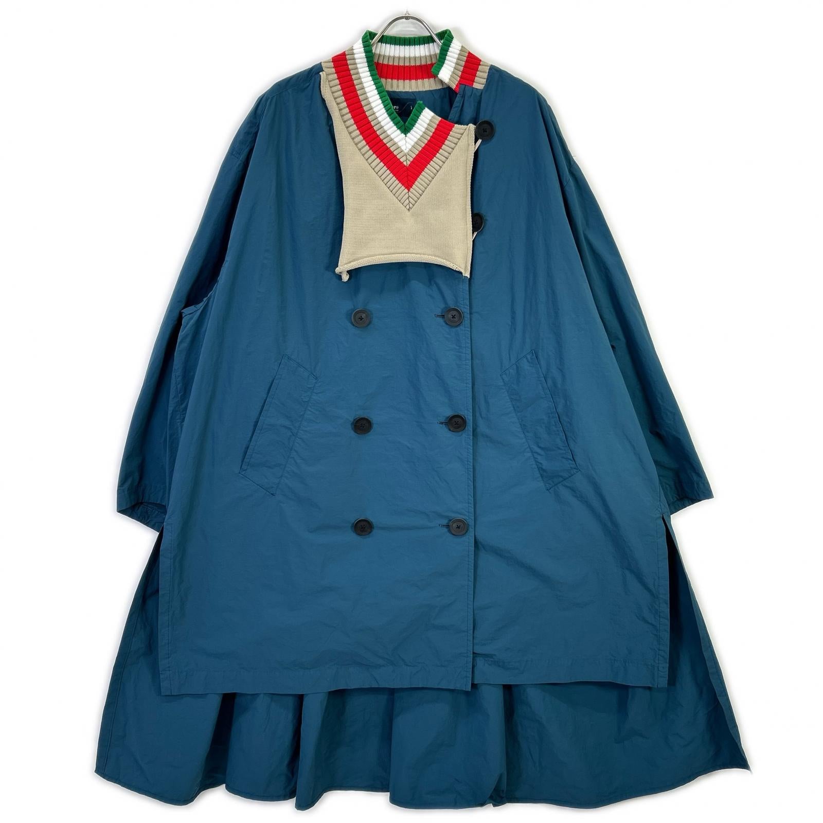 kolor カラー ブルー 22SCL-C03105 製品染めNyタイプライター BLOUSON コート