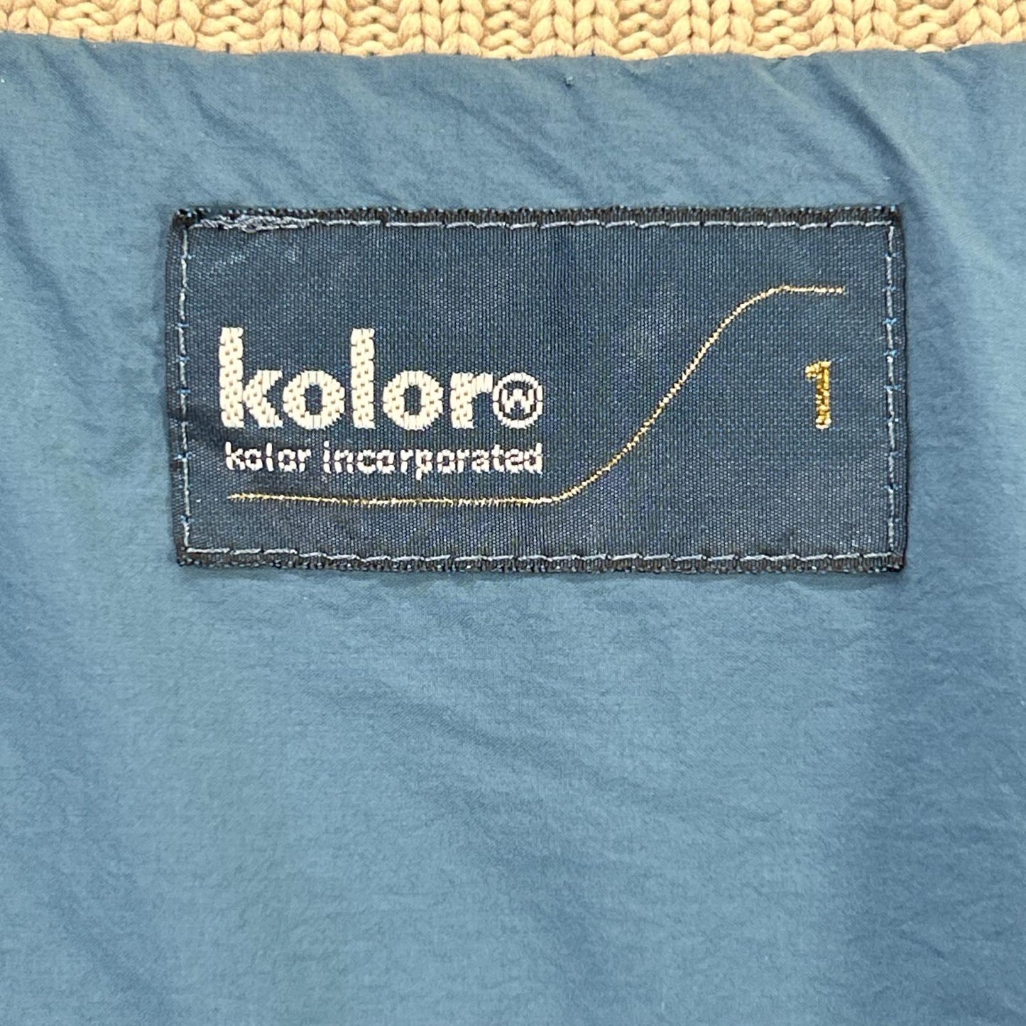 kolor カラー ブルー 22SCL-C03105 製品染めNyタイプライター BLOUSON コート