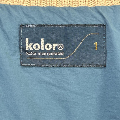 kolor カラー ブルー 22SCL-C03105 製品染めNyタイプライター BLOUSON コート