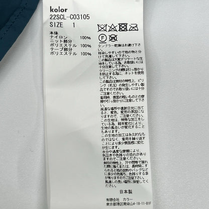 kolor カラー ブルー 22SCL-C03105 製品染めNyタイプライター BLOUSON コート