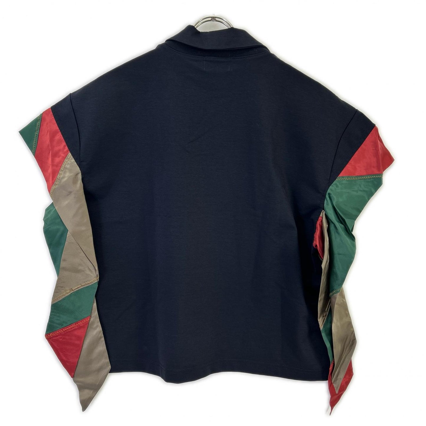 kolor black 22SCL-T07205 high-gauge ponte sleeve-panel shirt tops