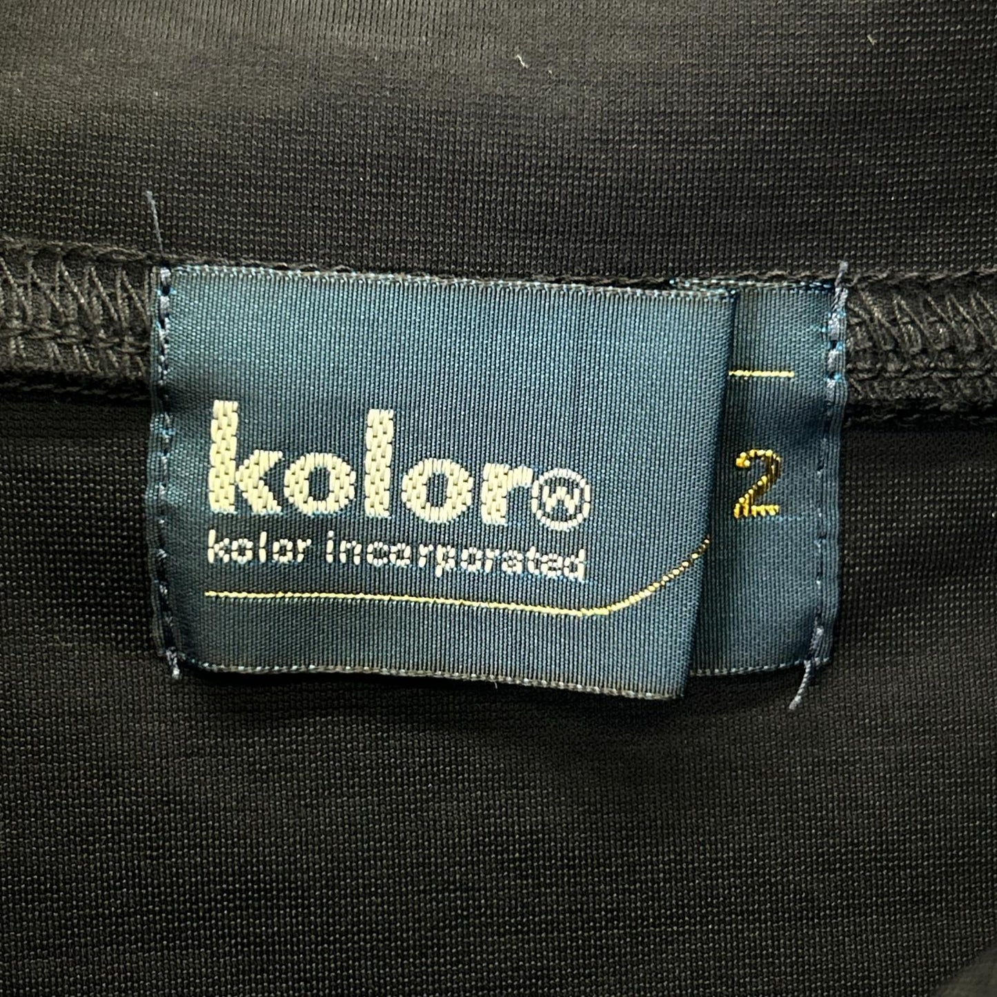 kolor black 22SCL-T07205 high-gauge ponte sleeve-panel shirt tops
