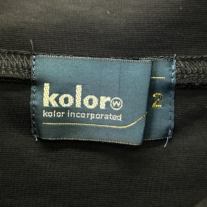 kolor black 22SCL-T07205 high-gauge ponte sleeve-panel shirt tops