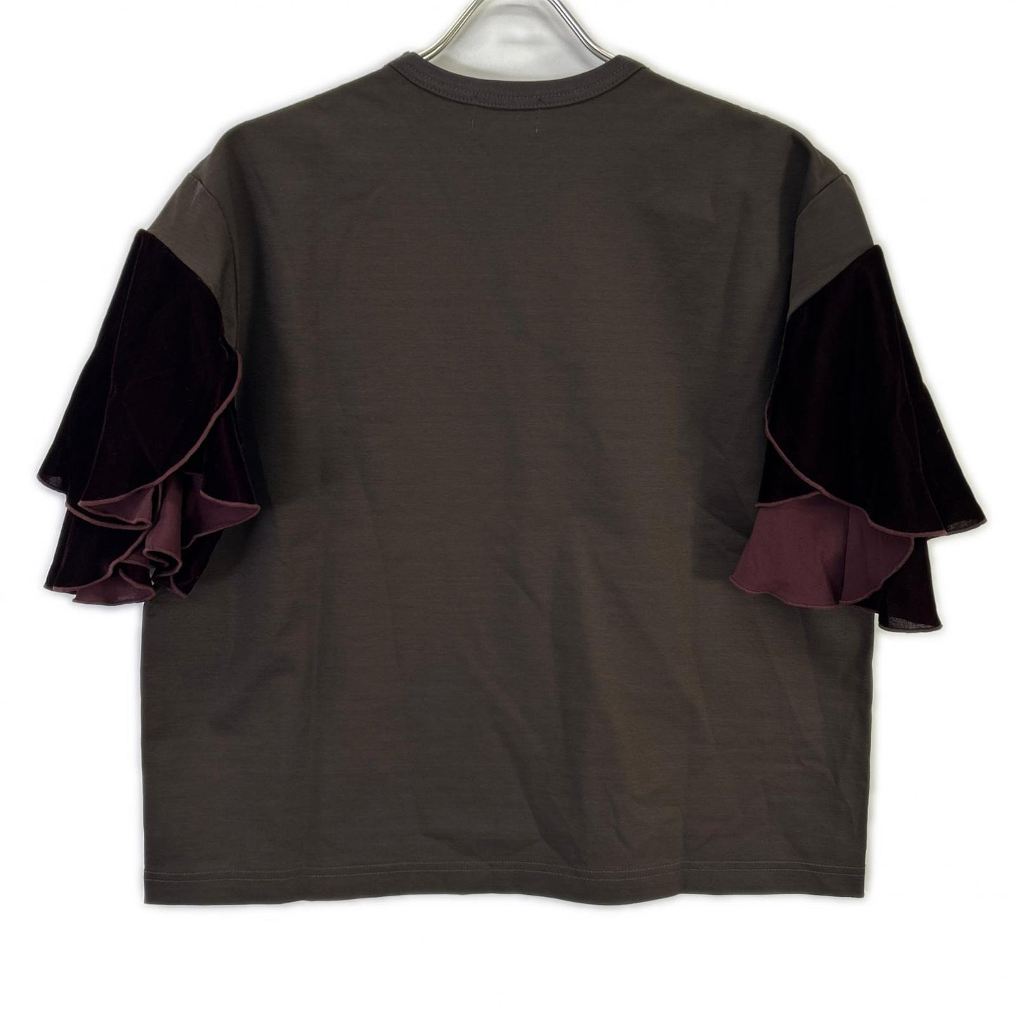 kolor カラー ブラウン 21SCL-T11202 フリル レインボーTEE カットソー トップス