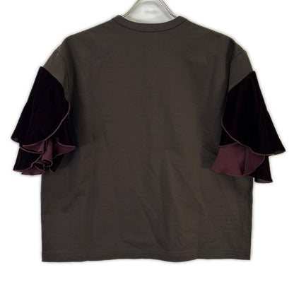 kolor カラー ブラウン 21SCL-T11202 フリル レインボーTEE カットソー トップス
