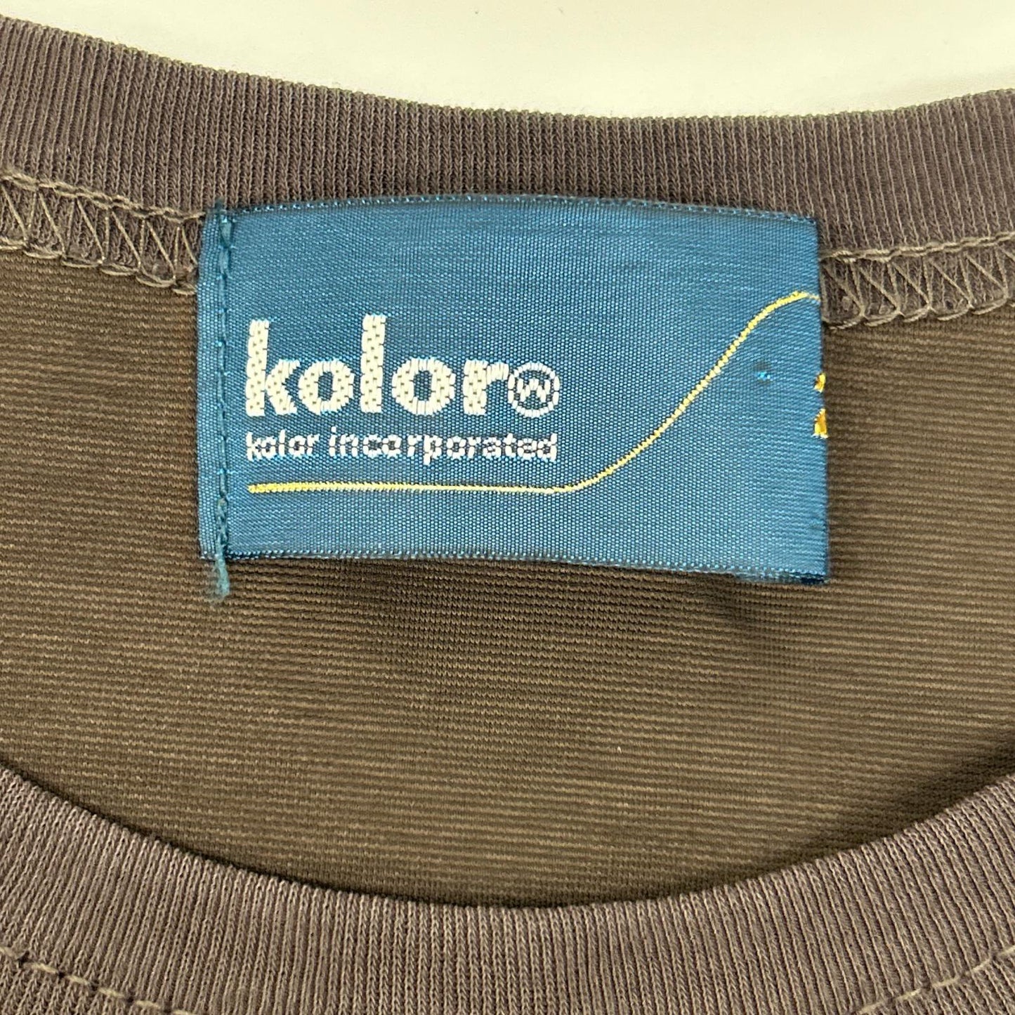 kolor カラー ブラウン 21SCL-T11202 フリル レインボーTEE カットソー トップス