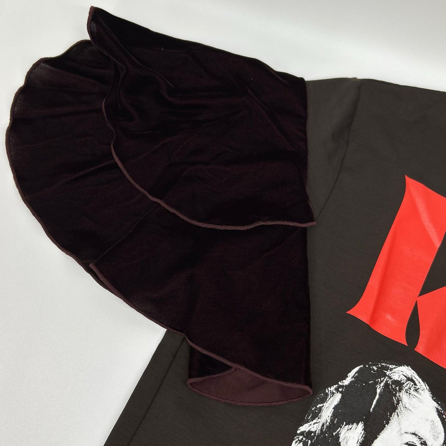 kolor カラー ブラウン 21SCL-T11202 フリル レインボーTEE カットソー トップス