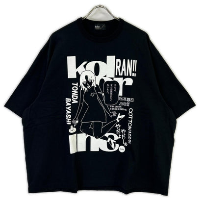 kolor カラー ブラック 23SCM-T12207 度詰めハード天竺プリントTシャツ トップス