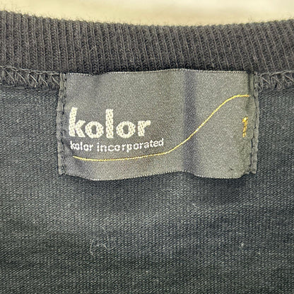 kolor カラー ブラック 23SCM-T12207 度詰めハード天竺プリントTシャツ トップス