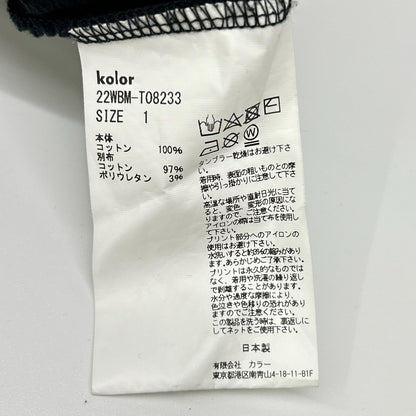 kolor カラー ブラック 22WBM-T08233 BEACON プリント SWEAT トップス