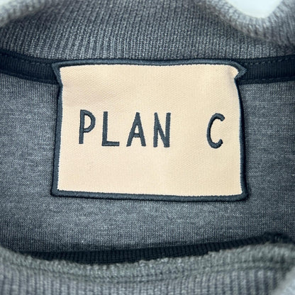 Plan C gray FLCJB51S69TF002 Bianca patch side-zip sweatshirt top