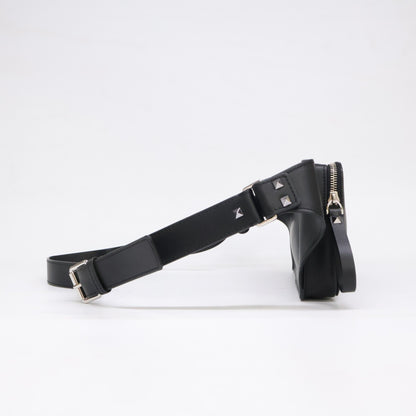 VALENTINO ヴァレンティノ 【美品】VLTNロゴ ロックスタッズ ボディバッグ