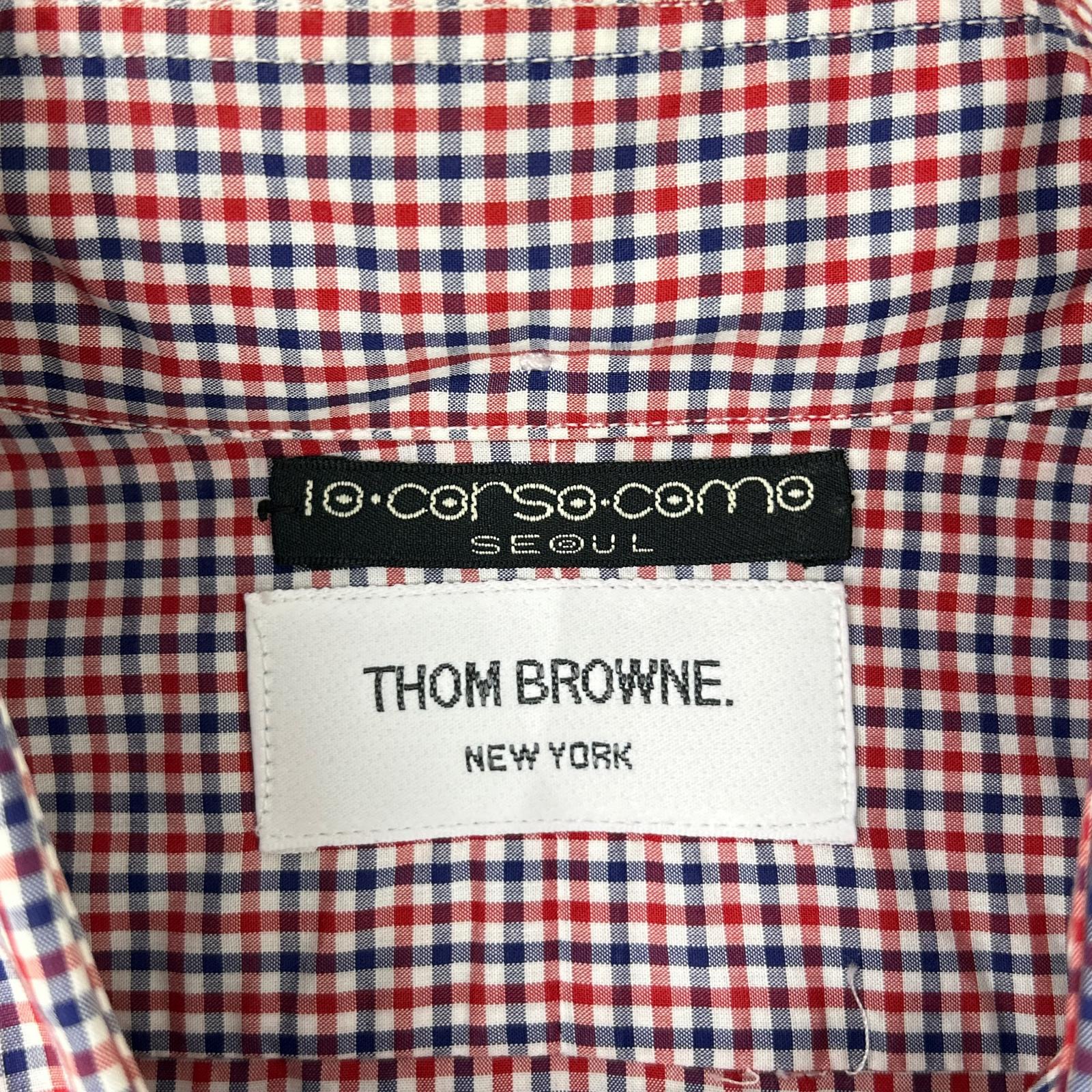 THOM BROWNE トムブラウン CM0A62GTBP ×10 Corso Como コルソコモ ソウル チェック ボタンダウンシャツ トップス
