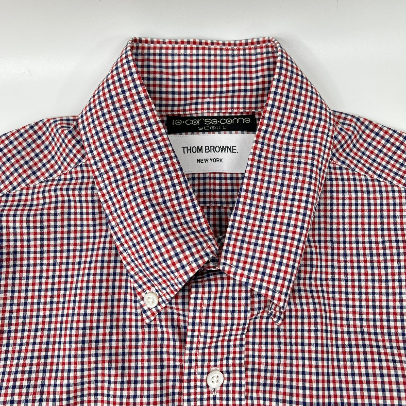 THOM BROWNE トムブラウン CM0A62GTBP ×10 Corso Como コルソコモ ソウル チェック ボタンダウンシャツ トップス