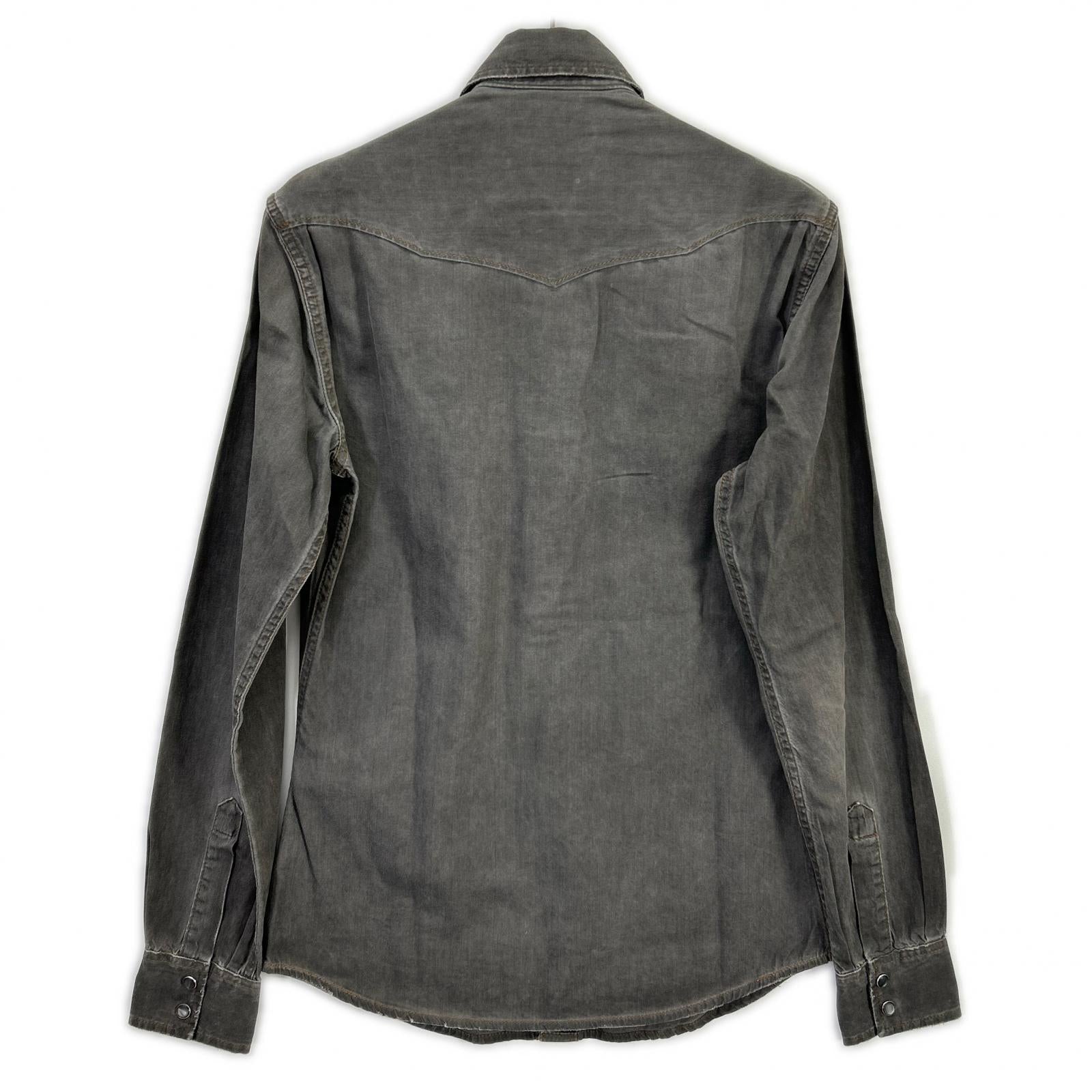 DOLCE&GABBANA ドルチェアンドガッバーナ G5BA3D/G8L49 SICILIA グレー ウエスタンデニムシャツ トップス