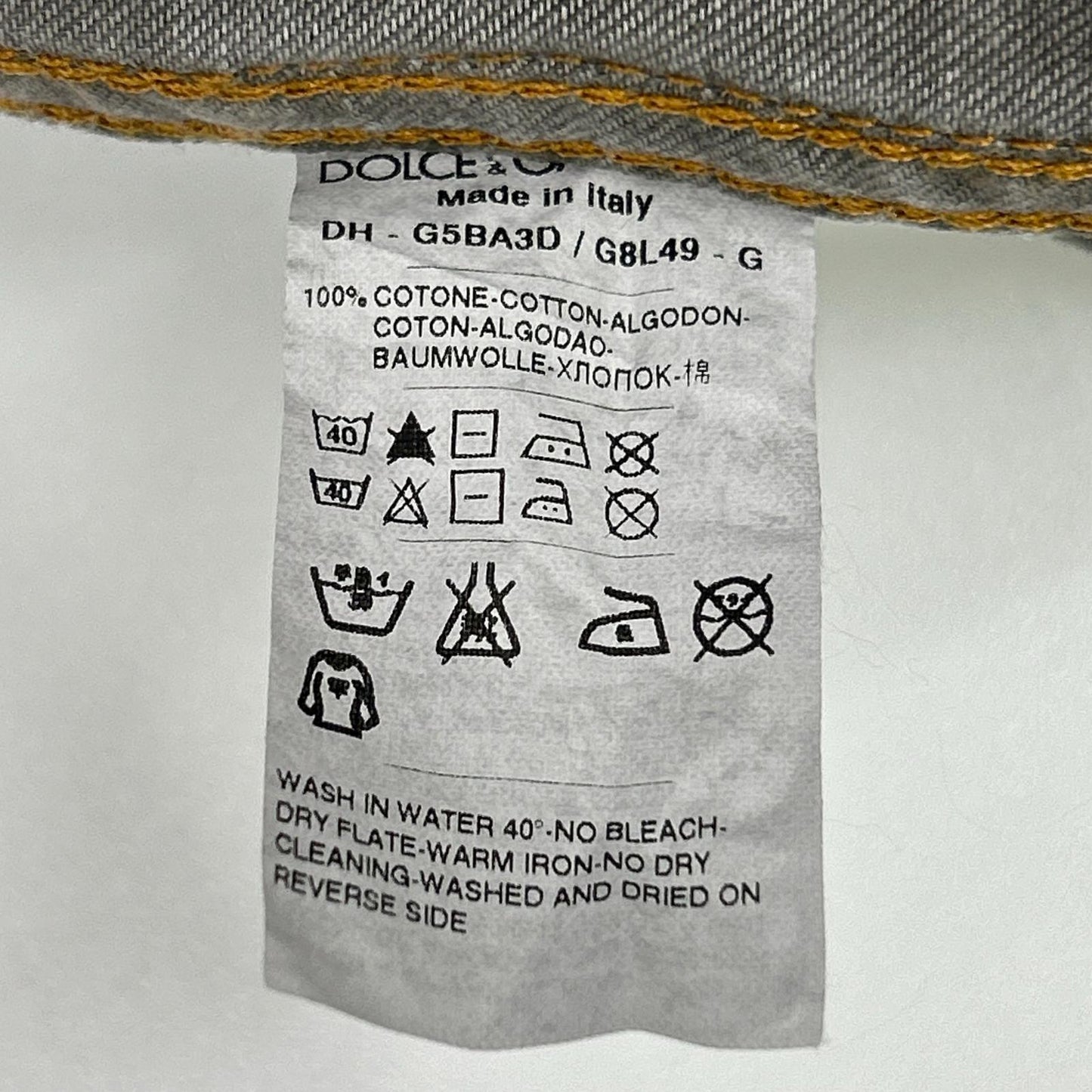 DOLCE&GABBANA ドルチェアンドガッバーナ G5BA3D/G8L49 SICILIA グレー ウエスタンデニムシャツ トップス