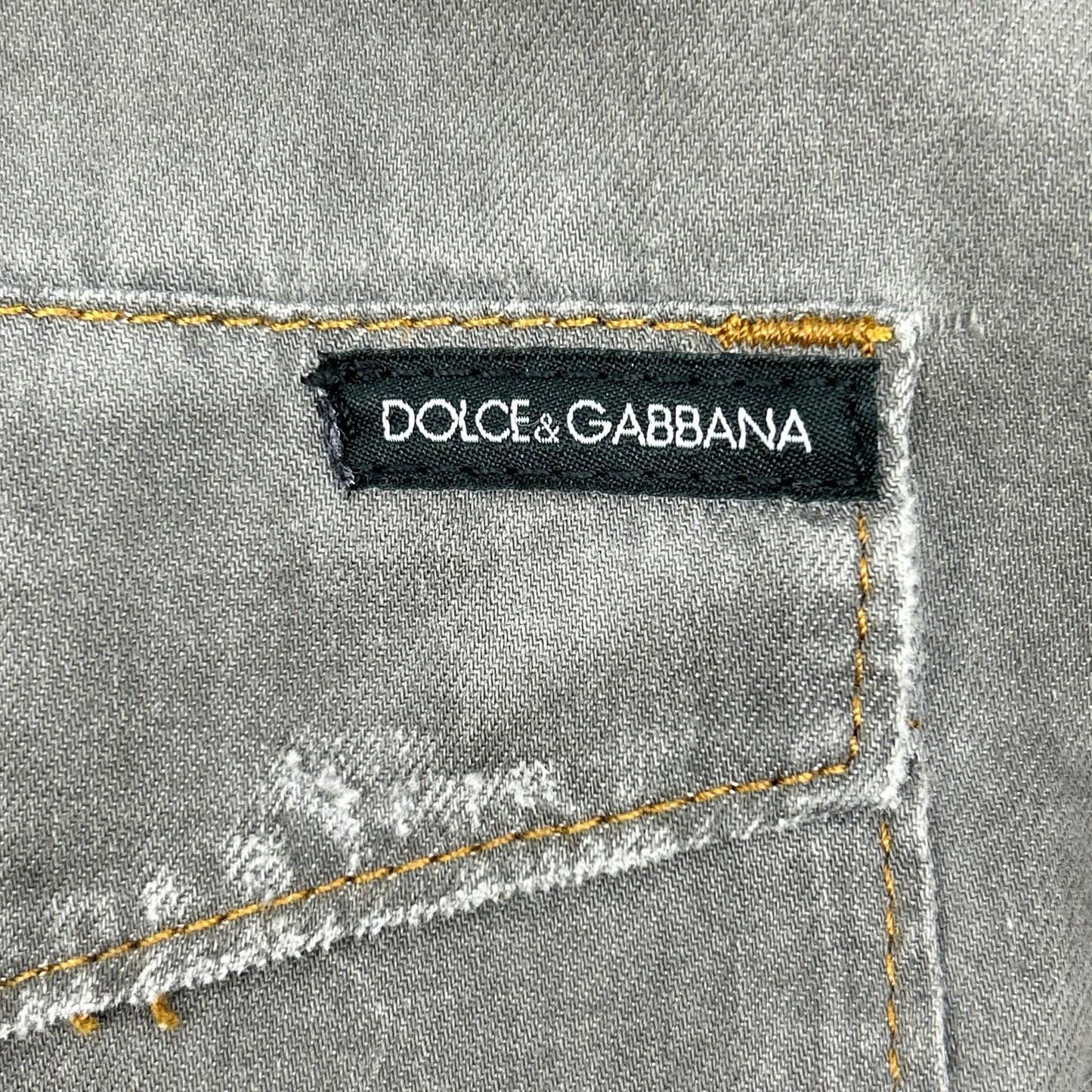 DOLCE&GABBANA ドルチェアンドガッバーナ G5BA3D/G8L49 SICILIA グレー ウエスタンデニムシャツ トップス