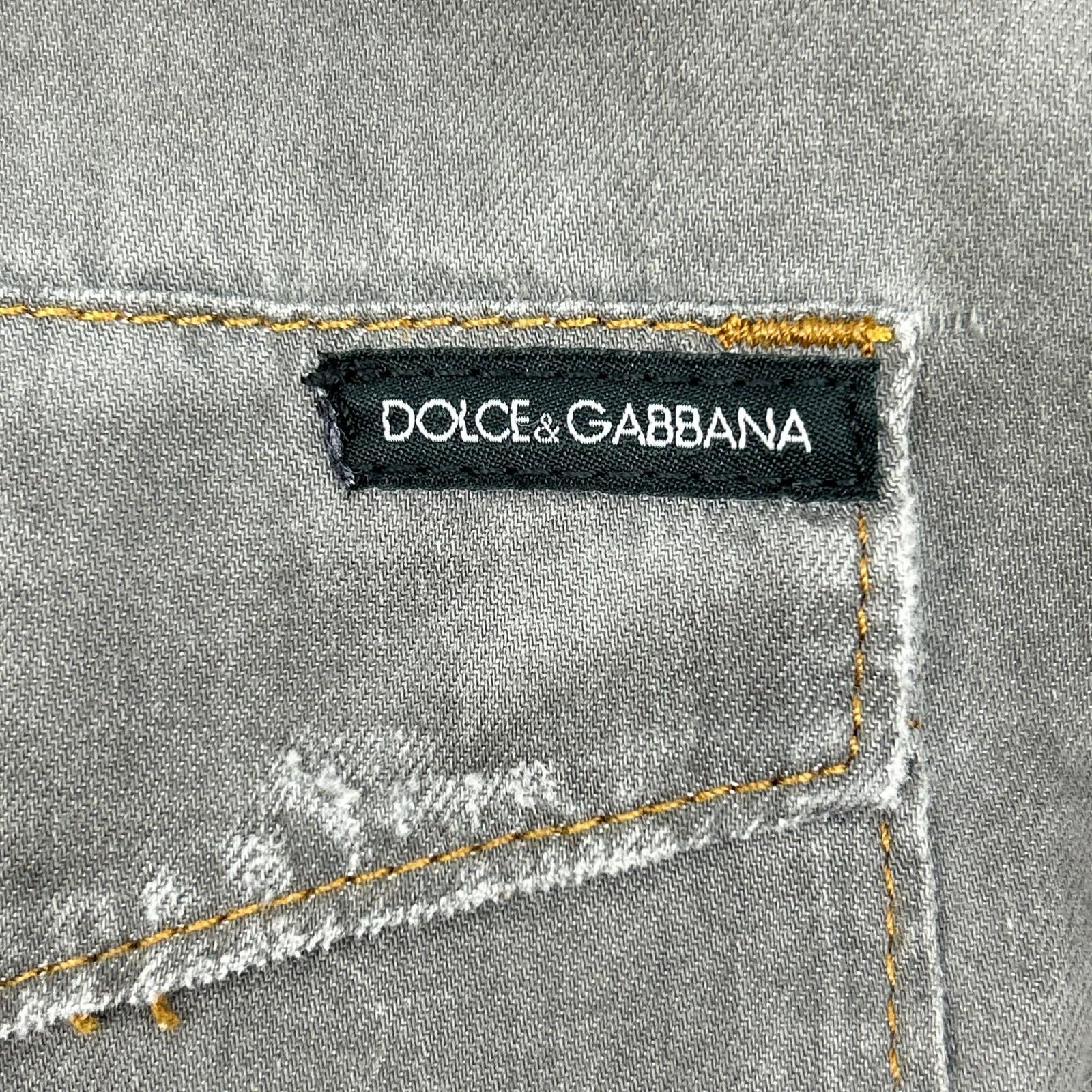 DOLCE&GABBANA ドルチェアンドガッバーナ G5BA3D/G8L49 SICILIA グレー ウエスタンデニムシャツ トップス